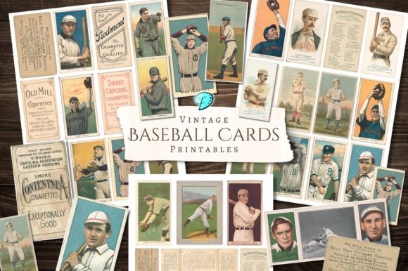 Download Vintage Baseball Cards Printables - Printable Collection