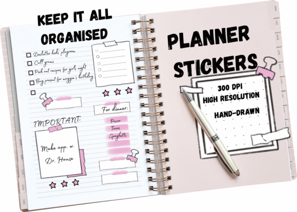 Download Printable Planner Stickers -Fresh Fresia - Printable Collection