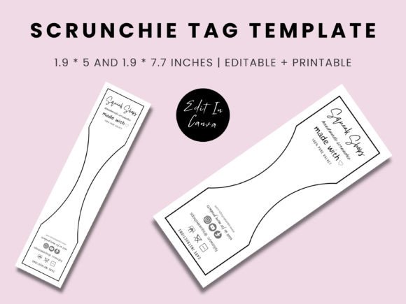 Download Canva Printable Scrunchie Tag Template - Printable Collection