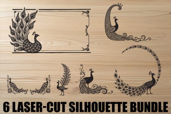 Download Peacock Laser-Cut Silhouette Bundle - Silhouette bundle Collection