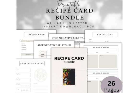 Download Printable Recipe Card Bundle - Printable Collection
