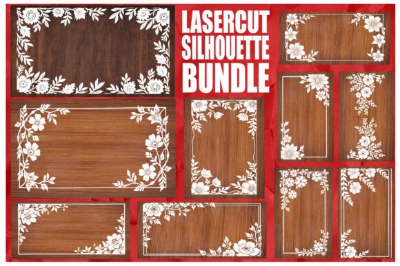 Download Laser Cut Floral Frame Silhouette Bundle - Silhouette bundle Collection