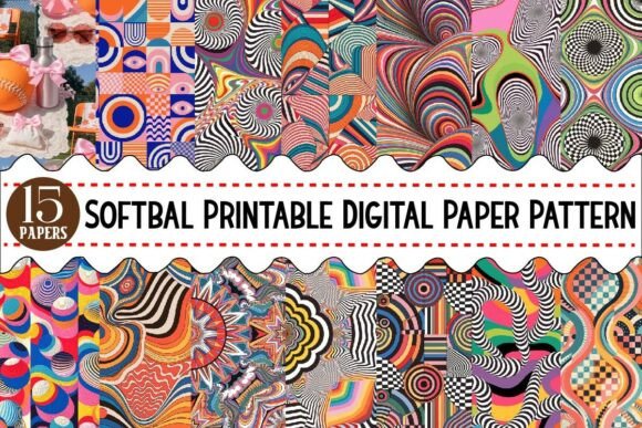 Download Softbal Printable Digital Paper Pattern - Printable Collection