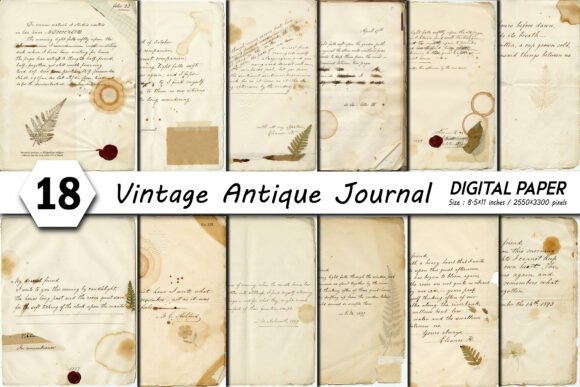 Download Vintage Antique Junk Journal Background - Junk journal background Collection
