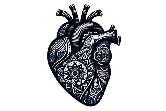 Download Human Heart Intricate Patterns Clipart - Intricate Collection
