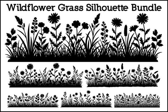 Download Wildflower Grass Silhouette Bundle - Silhouette bundle Collection