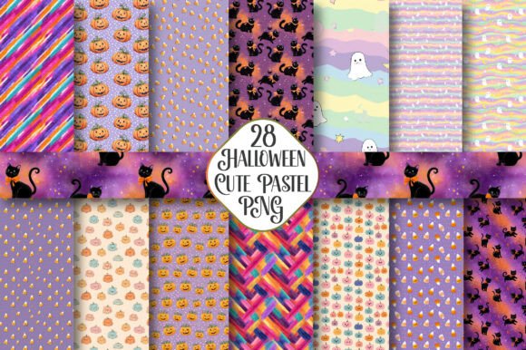 Download Cute Pastel Halloween Printable Patterns - Printable Collection