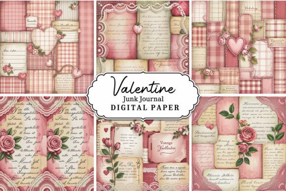 Download Valentine Junk Journal Background - Junk journal background Collection