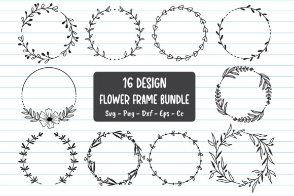Download Flower Frame Bundle Svg Floral Wreath - Flower frame bundle Collection
