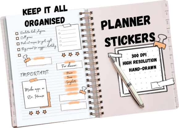 Download Printable Planner Stickers - Pale Papaya - Printable Collection
